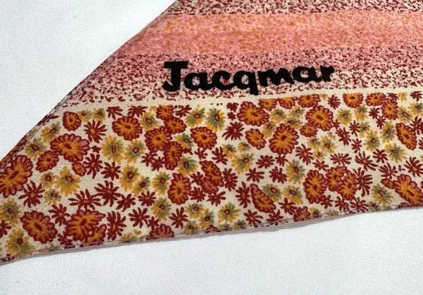 Vintage Jacqmar Micro Floral Print Scarf Red