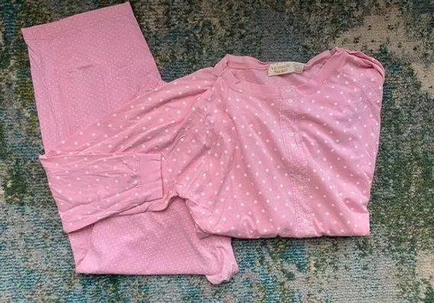 Victoria's Secret Vintage 80s Victoria’s Secret polka dot cotton pants   pajama set, size large