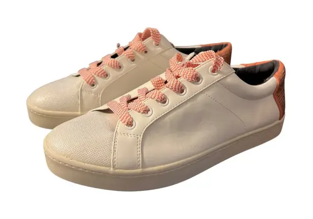 Circus by Sam Edelman Circus Sam Edelman Flamingo Embellished Sneakers Shoes White Pink Lace Up 9.5