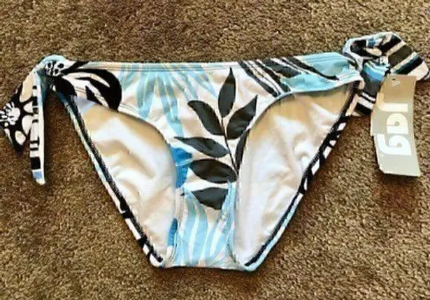 Jag jeans NEW NWT  Blue White Black Tropical Floral Y2K 00s Bikini BOTTOM Small