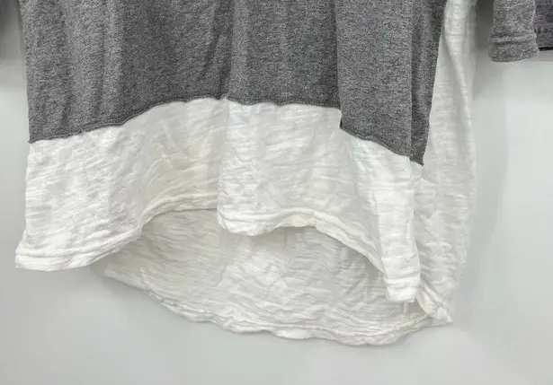 Neon Buddha Gray White Knit Top Cowl Neck Roll Tab Sleeves Surf Tunic size small