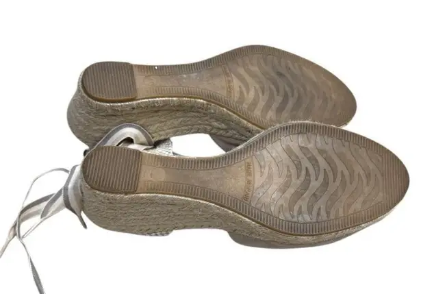 Paseart Espadrille Sandals Suede Cap Toe Ankle Tie Made in Spain Size 9M Suede