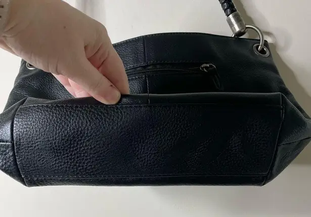 The Sak Black Leather Medium Shoulder Bag