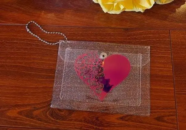 None Keychain Wallet- Hearts