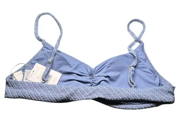 ANDIE NWT Women's XL Slate Blue Symi Bikini Top Textured Swim Beach Summer