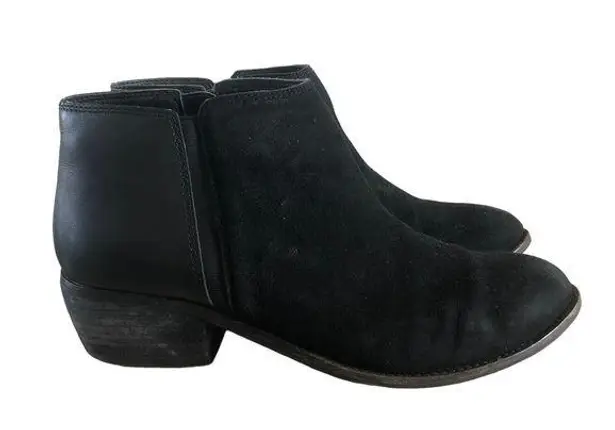 Dune London Penelope Black Leather Ankle Bootie 39/8