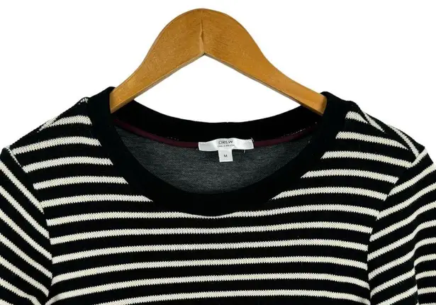 Drew Striped Black White Side Zipper Pullover Jumper Sweater Size Medium