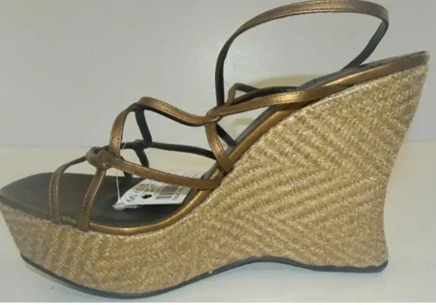 Donald Pliner Shaba 76A2 Bronze Strappy Wedge NEW