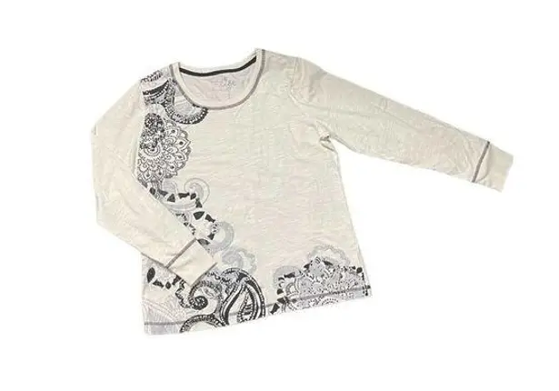 Made for life  | WOMEN’S PAISLEY FLOWER PRINT LONG SLEEVE TEE SHIRT TOP L