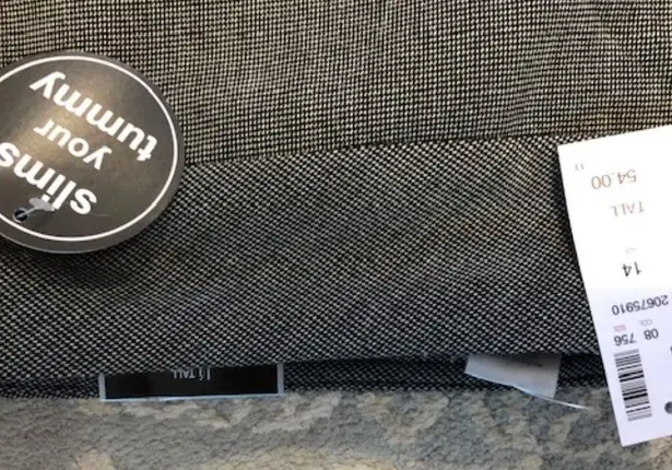 Avenue Black white Pull On Dress Pants 14 Tall Tummy Control tiny checks Size undefined