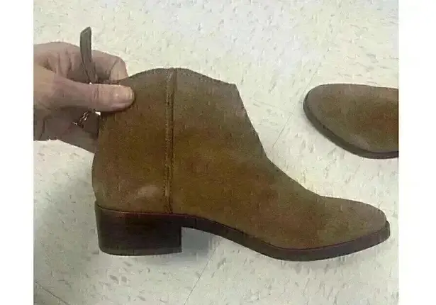 Women's Shoes Dolce Vita Tucker Booties Ankle Boots Dark Saddle Suede Size 7 Brown