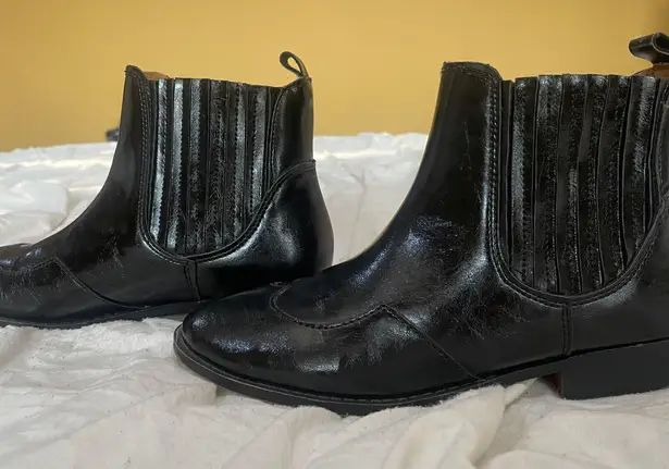 ZARA Black Leather Booties