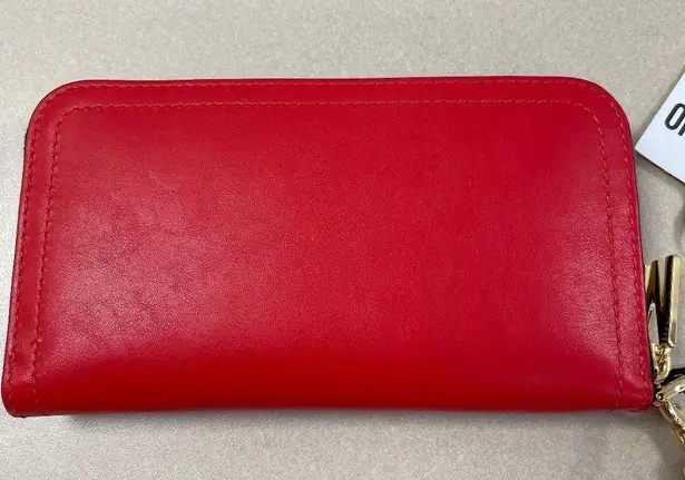 Moschino Couture Red Zip Around Large Wristlet Wallet - NWT