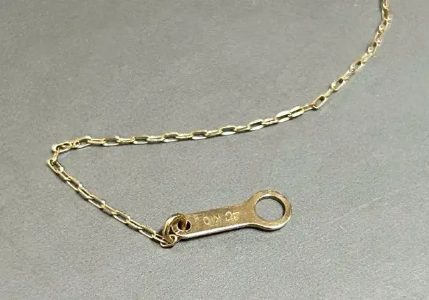 10k Rose Gold Natural Mined Earth Diamond Mini Key Dainty Necklace Gray