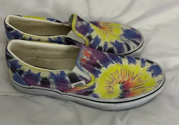 Vans  Tie-Dye Slip-On Sneakers - Purple, Yellow, Blue