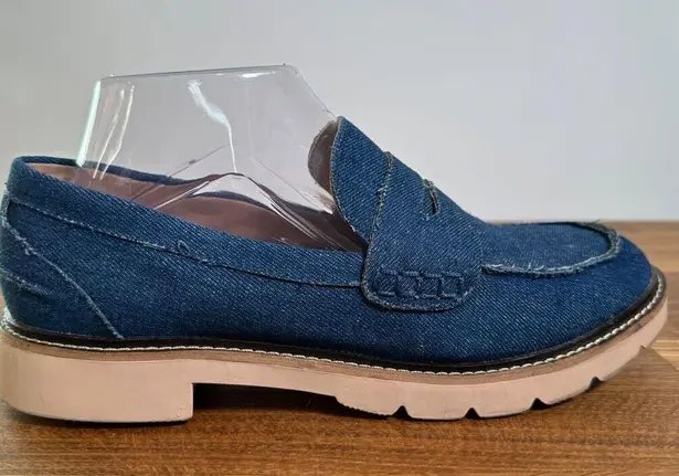 Blondo Penny Slip-On Loafer Denim Waterproof Women's 7.5 Blue Raw Seam