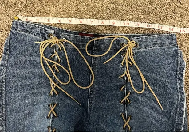 Vintage Y2K Younique Suede Lace Up Jeans Size 4