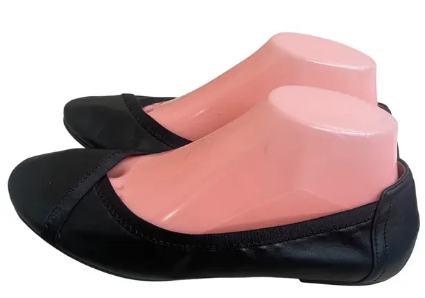 Vionic Caroll Ballet Flats Womens Size 8 Black Leather Comfort Shoes EUC slip on