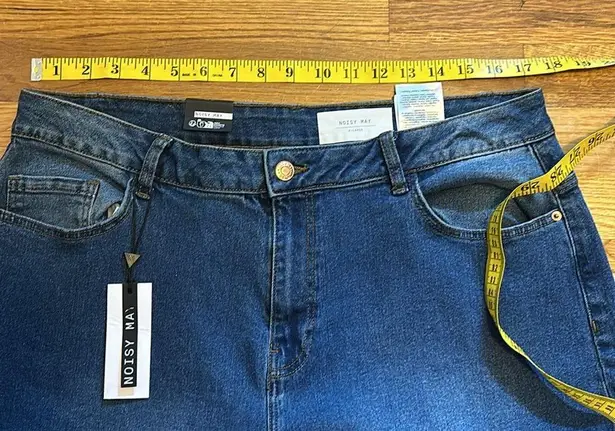 Noisy May New Blue Ankle Cuff Baggy Oversized Elastic Cuff Jeans Denim Womens XL