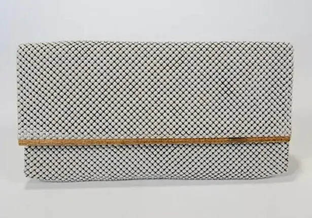 Whiting & Davis 1940’s Cream Metallic Mesh Clutch