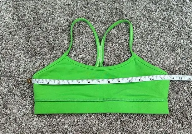 Lululemon  flow y bra bright green soulcycle sports bra women’s size 6 nulu yoga