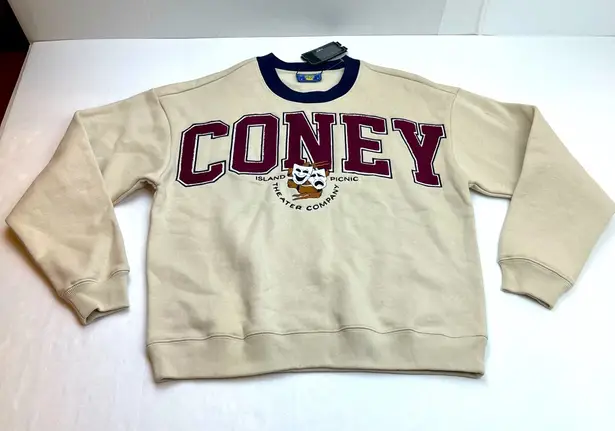 Coney Island Picnic Theater Company Graphic Sweatshirt Womens Small NEW *FLAWED