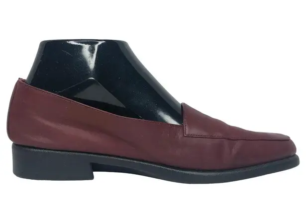 Aerosoles Red Wine Square Deal Soft Leather Loafers - Size 7.5 - Women