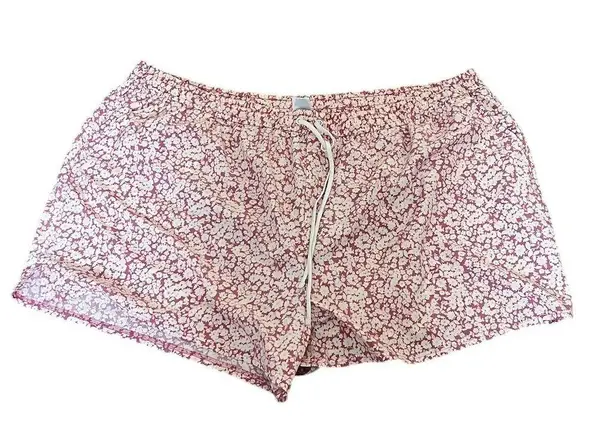 Kona Sol Women's 3X Pink Floral High-Rise Board Shorts Summer Swimwear