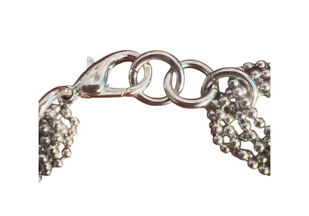 Vintage Silver Tone Beaded Multi