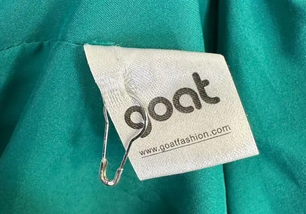 Goat Womens size 4 Crew Neck Long Sleeve Shift Dress Green