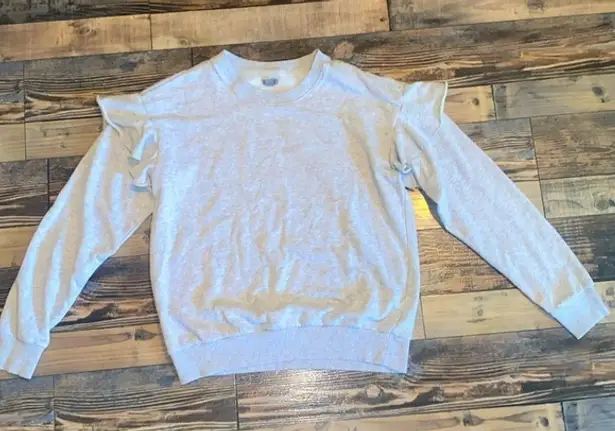 Aerie sweatshirt with cute ruffles on sleeves size small - Image 1