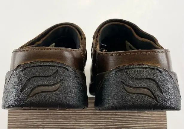 Dublin Riding Clogs Brown Leather Sz 7 Strap Equestrian Mules Slip On Comfort