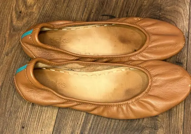 Tieks  by Gavrieli Brown Leather Folding Flats Size 9