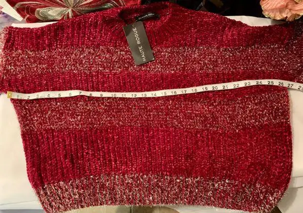 Haute Rogue NWT Metallic Chenille Sweater