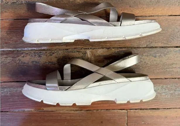 Naturalizer Jubalee Faux Leather Slingback Metallic Sandals ~ Size 9.5 💛🍄