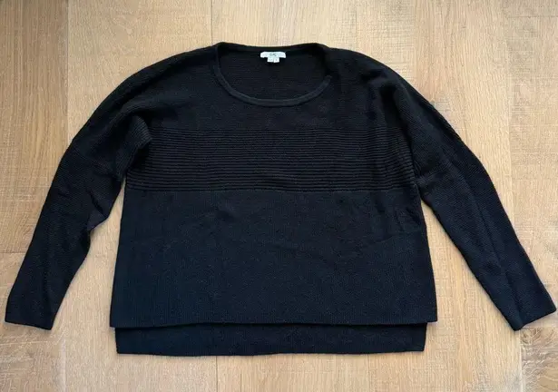 Helmut Lang Black Wool & Rabbit Sweater