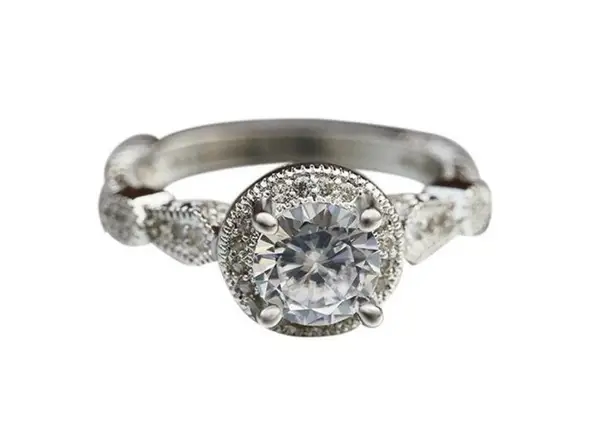 1930s Antique 2.30Ct White Round Cut Diamond Engagement Wedding Ring In S925 Silver