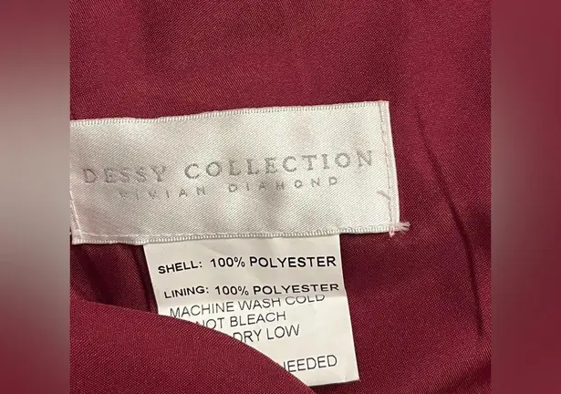 NWT Dessy Collection burgundy formal / bridesmaid maxi dress Red Size 4