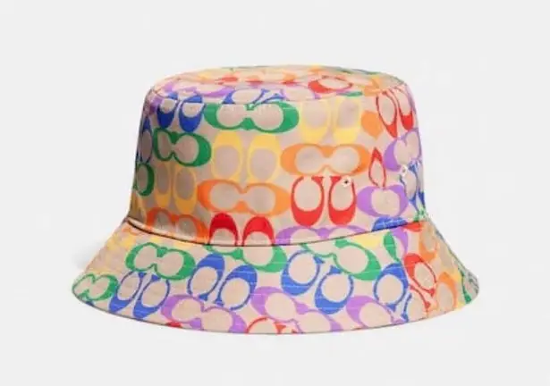 Coach  rainbow signature Bucket Hat C9122