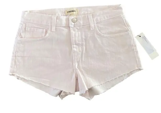 L'Agence NWT L’Agence Audrey denim shorts in the color Dev size 25 98% cotton