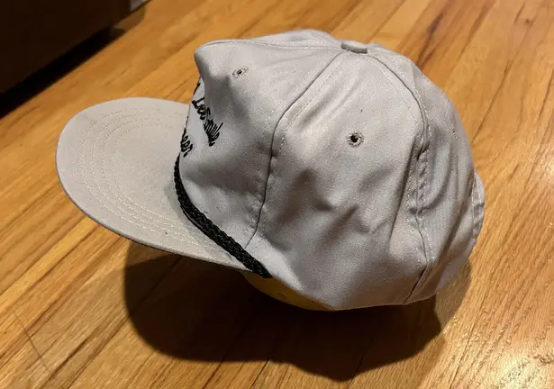 Vintage Auctioneer Rope Leather Adjustable Strap Baseball Hat Cap Louisville USA Gray