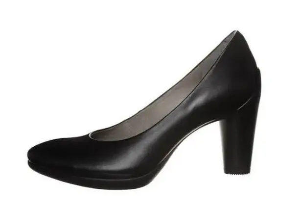 Ecco  Sculptured 75 Black Leather Pump Heels, Size EU 41 | US 10-10.5 New in Box