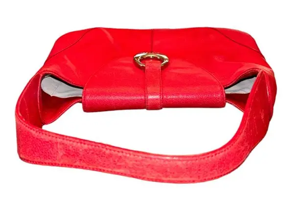 BVLGARI Rare Catherine Shoulder Bag With Country Calf Red With COA