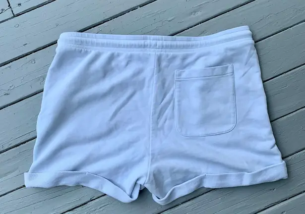 Reiss Pale Blue Annie Jersey Powder Blue Lounge Drawstring Elastic Waist Shorts Sweat Shorts Cotton Blend