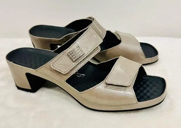 Vital heeled sandals! Taupe color women’s comfort dress sandal size 9 (40) Gray