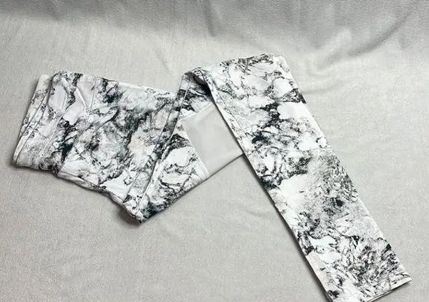 Varley Black and White Marble with mesh panels Leggings Size XS