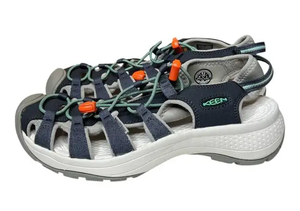 Keen Women's Astoria West Sandal Navy Beveled Glass Size 8.5