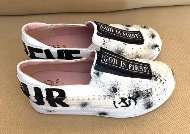 True Joy “God Is First” Fashion Sneakers Size 7