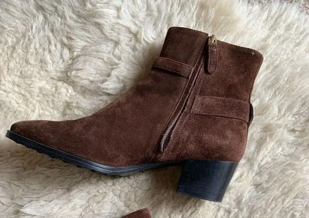 Tod's  Buckled Suede Ankle Boots Brown Size 38