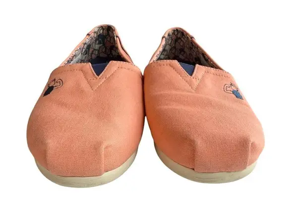 Toms x Meuf Paris Rosie The Riveter Coral Canvas Alpargata Classic Slip